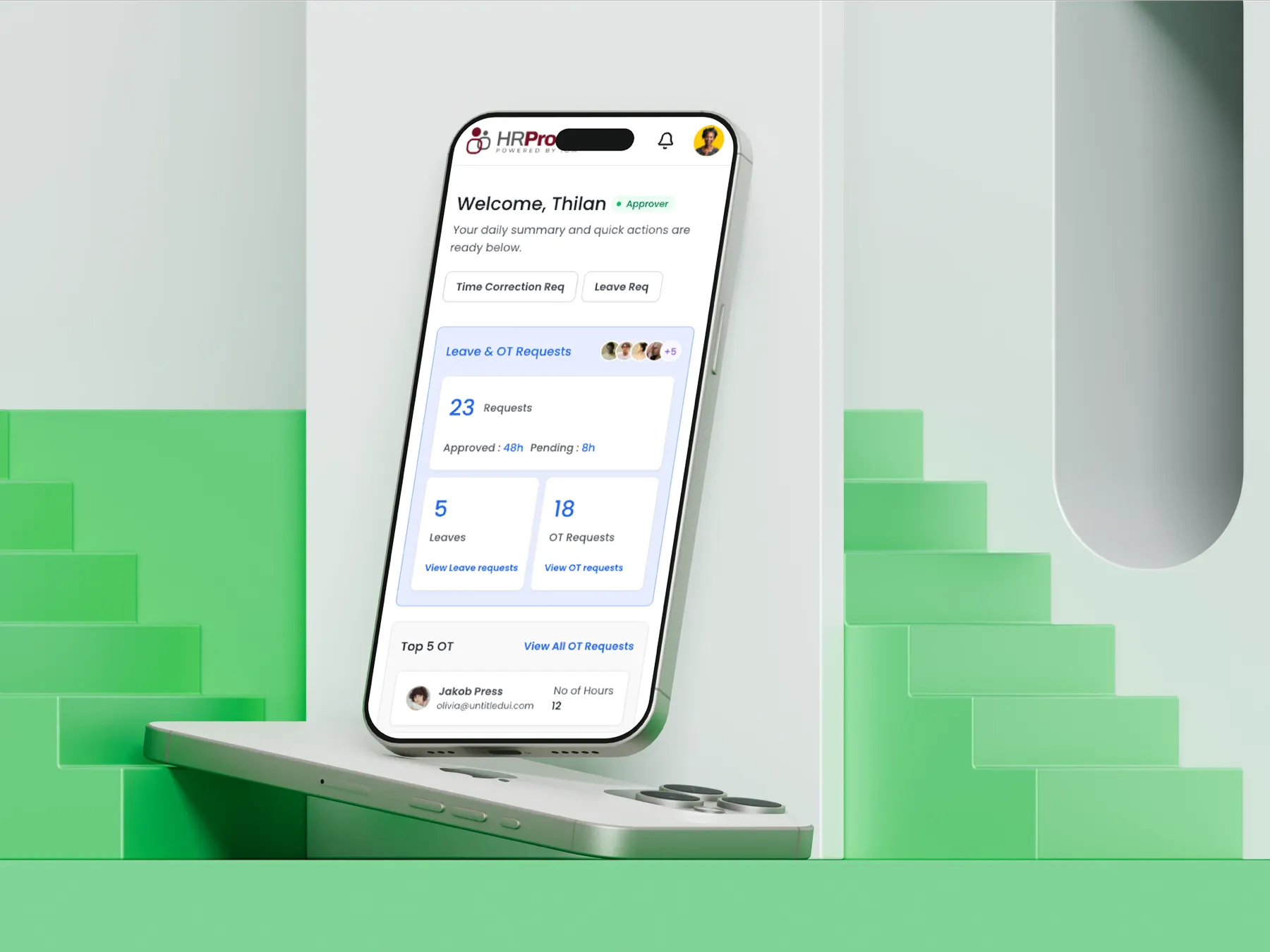 Answer “where is my request?” on the home screen